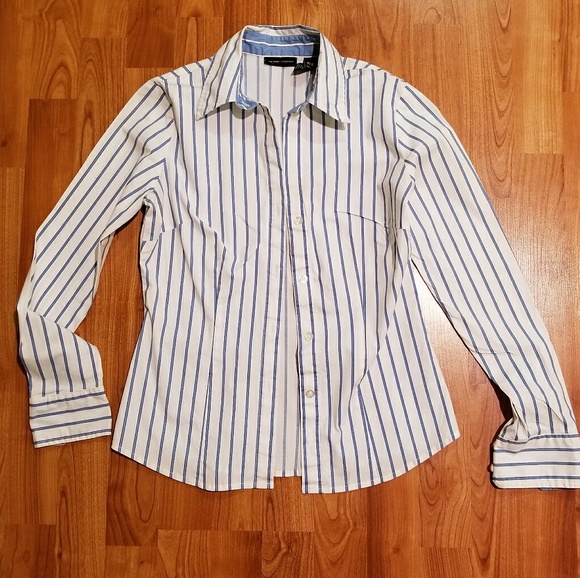 New York & Company Tops - NEW YORK & CO stretch striped button down shirt